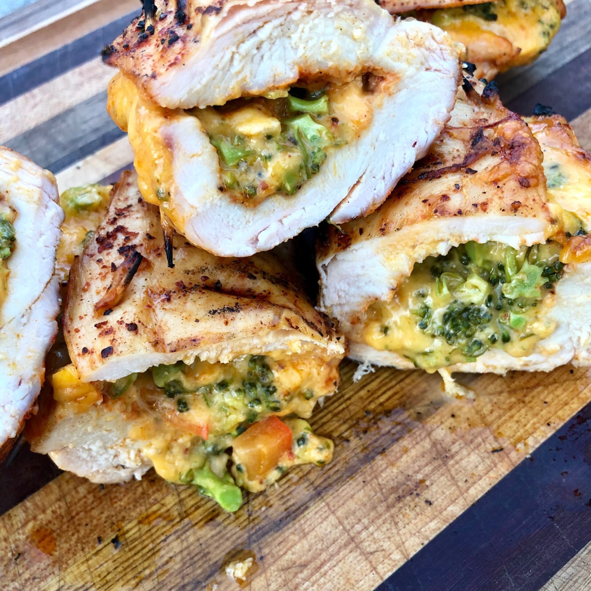 Broccoli and cheddar stuffed chicken breast recipe Grillin with Dad