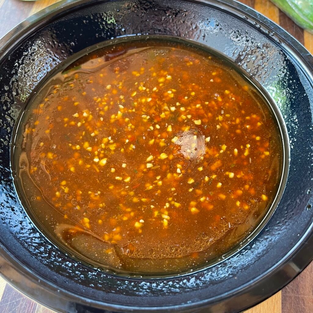 Thai marinade in a bowl. 