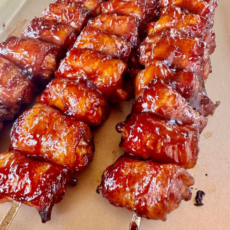 Bacon Wrapped Chicken Skewers Grillin With Dad