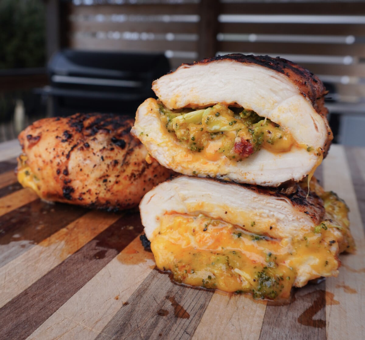 Broccoli and cheddar stuffed chicken breast recipe - Grillin with Dad