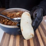 Easy Beef and Potato Burrito.