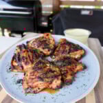 Grilled Lemon Dill Chicken Thighs.