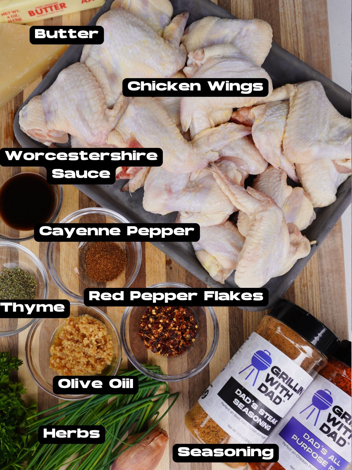 cowboy butter chicken wing ingredients.