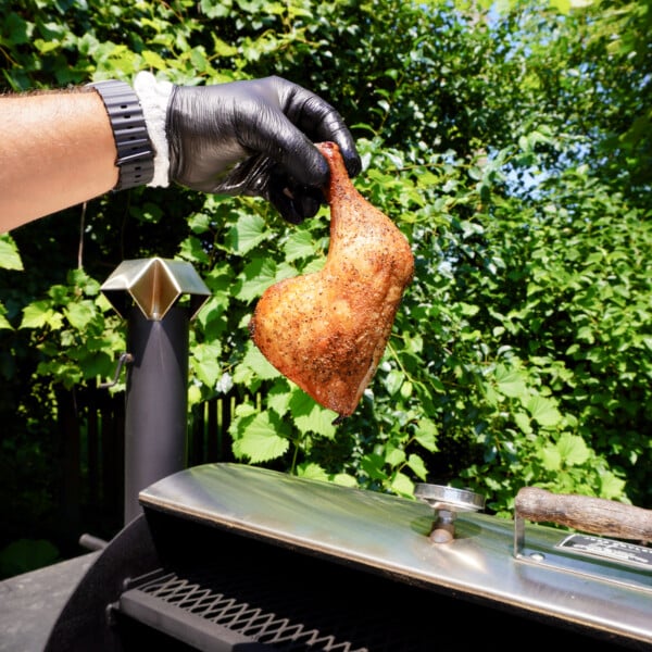 Sweet tea brined smoked chicken.