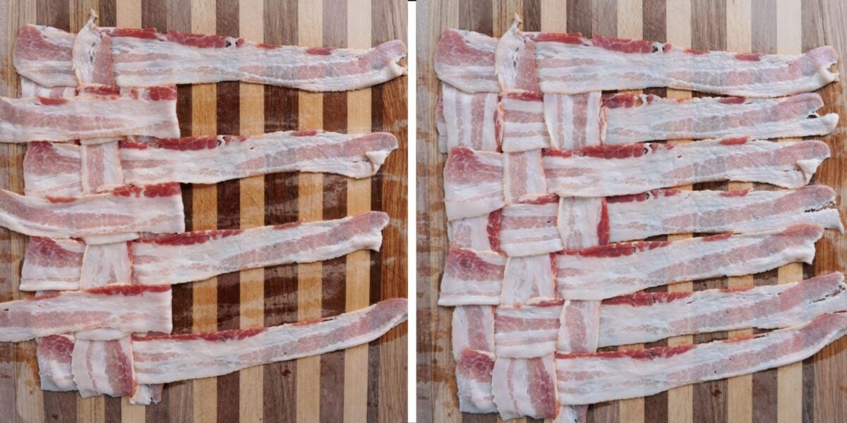 visual bacon weaving steps.