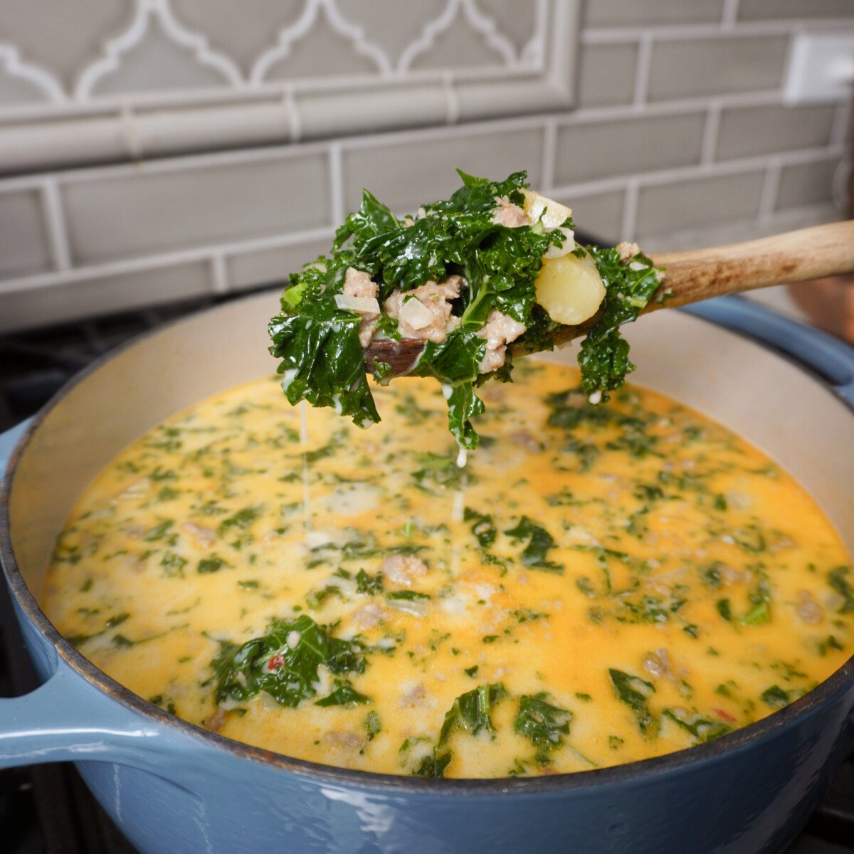a heaping spoonful of zuppa toscana.