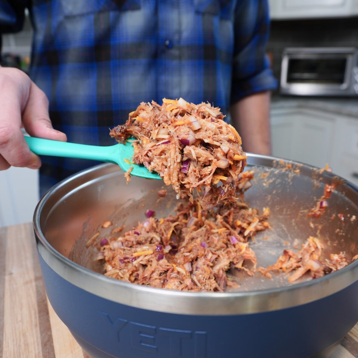 pulled pork mixture.