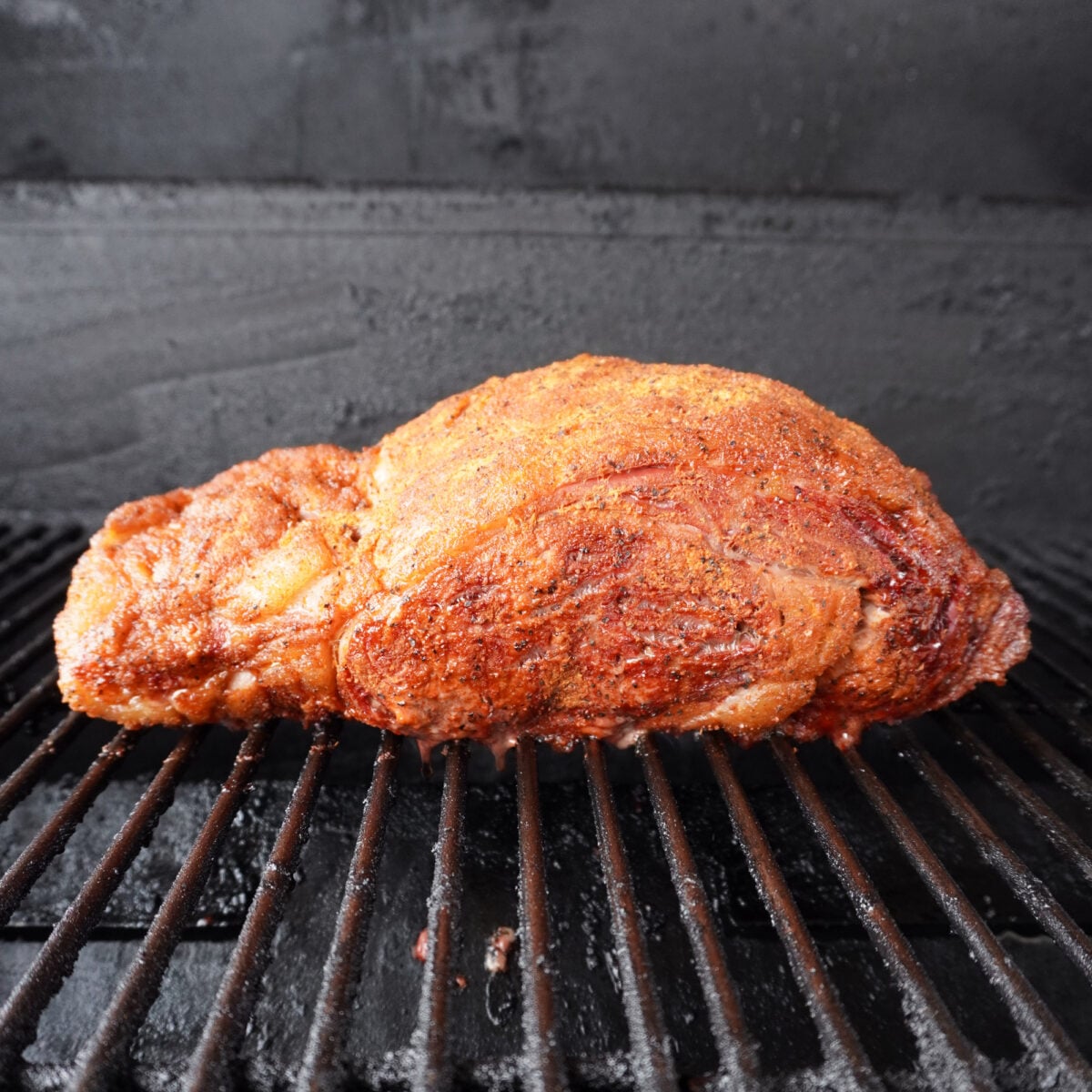 Grilled prime rib on the smoker.