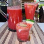 Homemade Watermelon Juice.