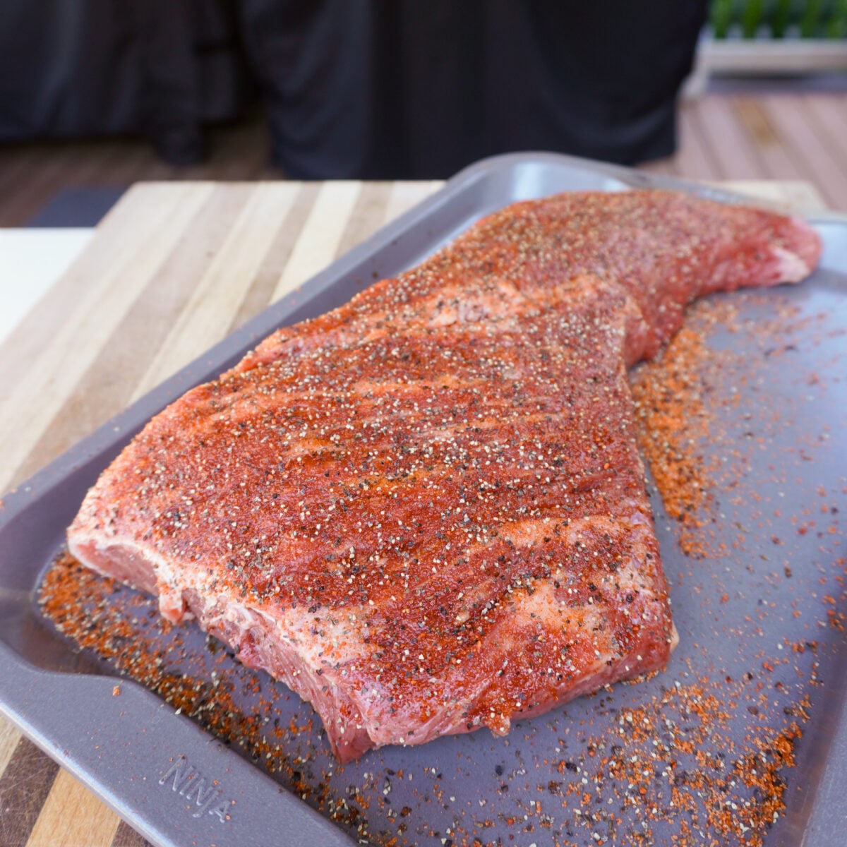 Seasoned tri tip.